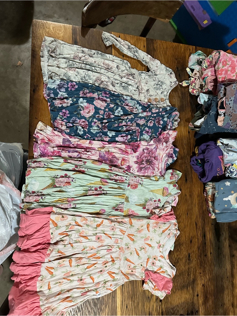 Posh Peanut Floral Tiered Dresses in Pink, Blue, Mint